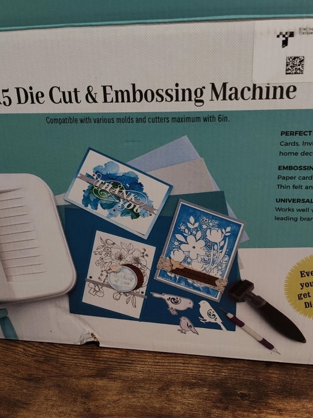 Die Cut & Embossing Machine in Teal – Craft Tool for Paper Projects